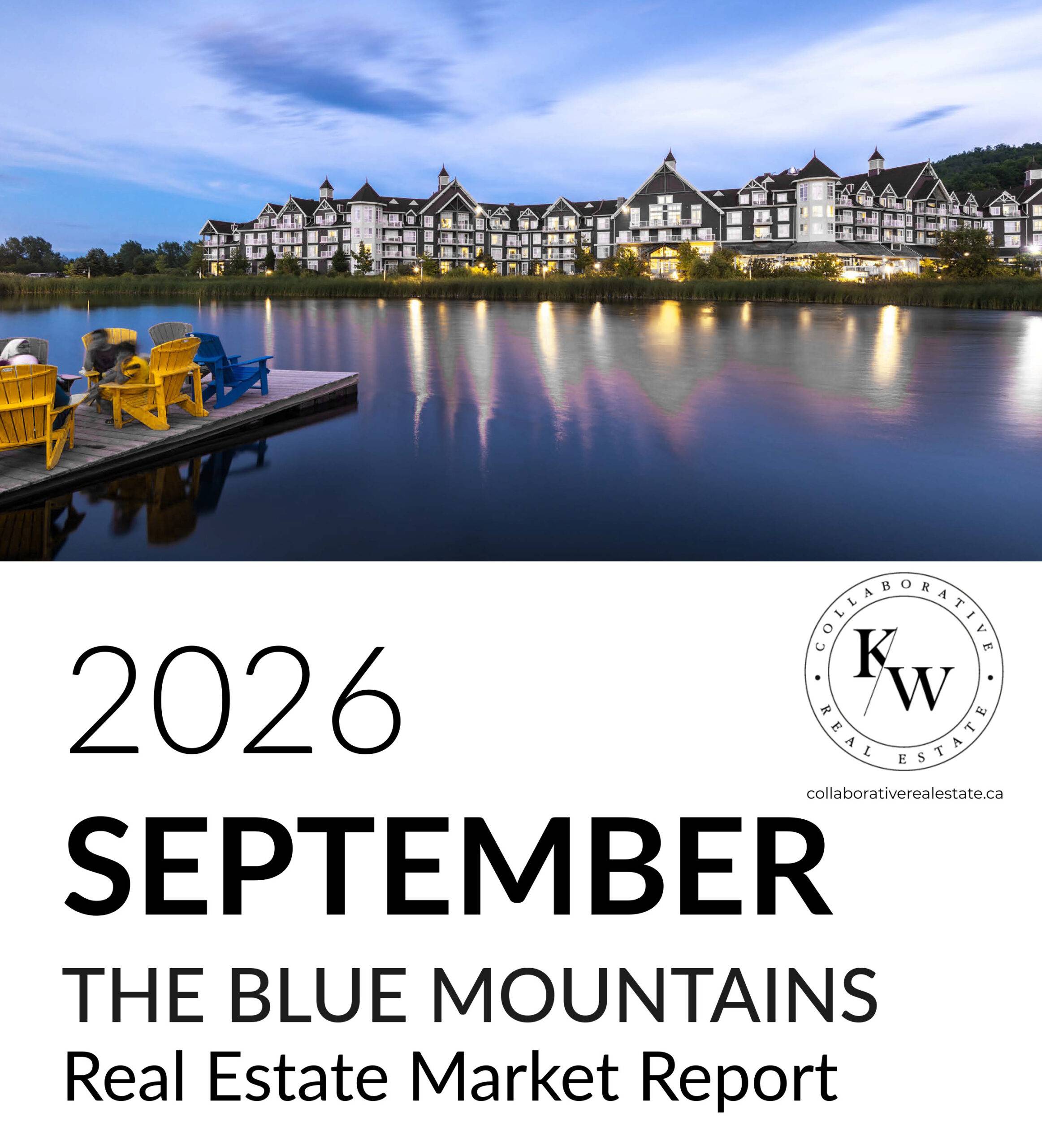 September 2026 Blue Mountain real estate market report with home sales, average and median prices, and market trends.