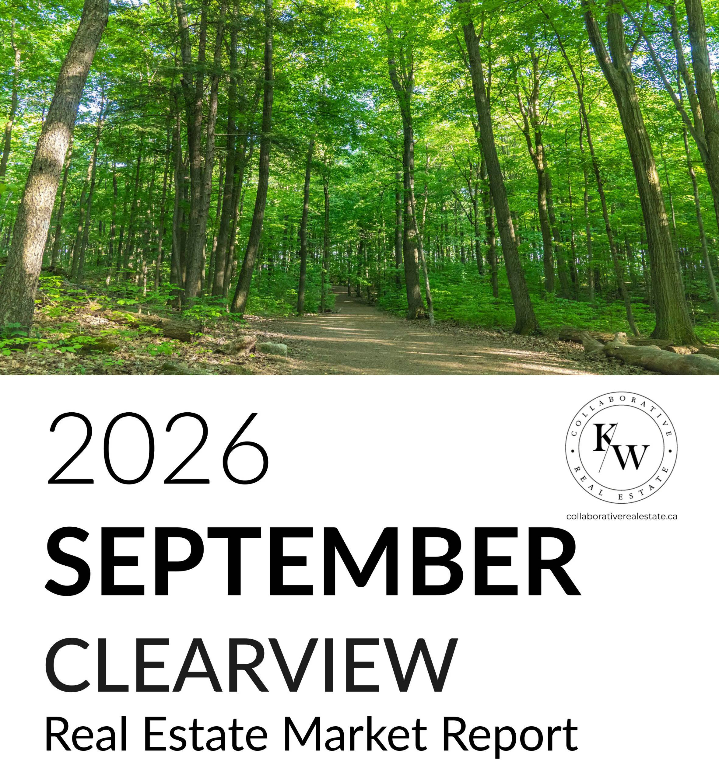 September 2026 Clearview real estate market report with home sales, average and median prices, and market trends.