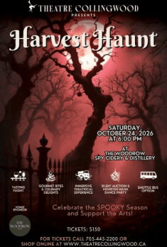 Harvest Haunt 2026 Halloween fundraiser presented by Theatre Collingwood at SPY Cider House in The Blue Mountains.